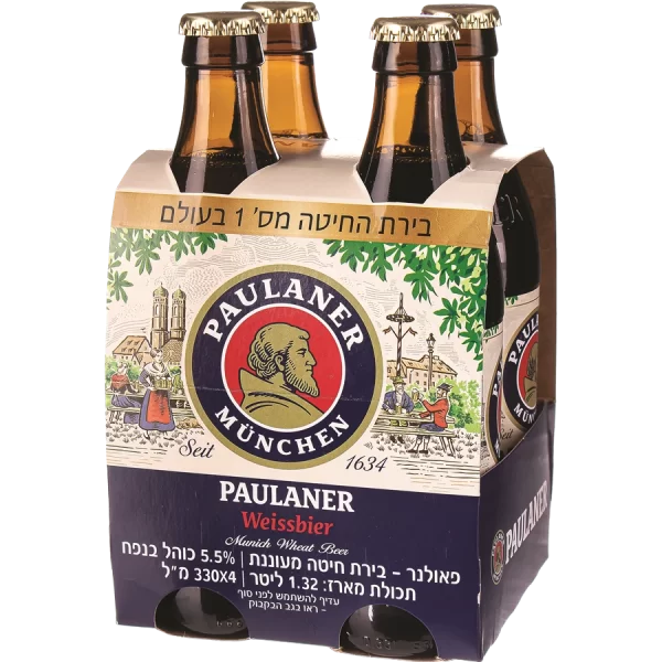 מארז פאולנר בירת חיטה בווארית 330 מ"ל PAULANER WHEAT BEER