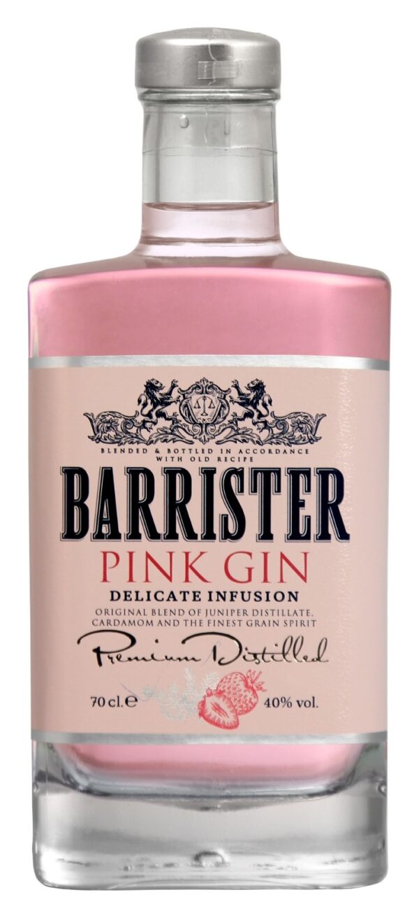 ג'ין באריסטר פינק מתובל 700 מ"ל GIN BARRISTER PINK